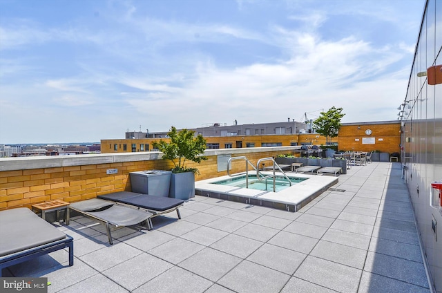 475 K St NW Unit 630, Washington, DC 20001 - view of pool with a hot tub and a patio area