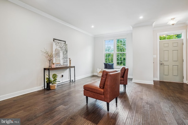 18004 Red Cedar Rd, Dumfries, VA 22026 - sitting room featuring crown molding, wood finished floors, and recessed lighting