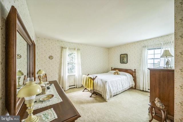 23 Maple St, Ashland, PA 17921 - bedroom with wallpapered walls and carpet flooring