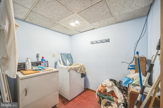 23 Maple St, Ashland, PA 17921 - laundry room with washer and clothes dryer and carpet floors
