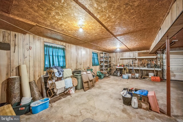 23 Maple St, Ashland, PA 17921 - below grade area featuring wood walls