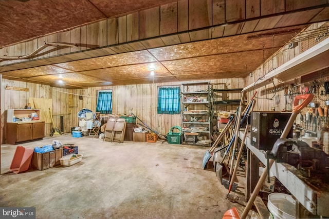 23 Maple St, Ashland, PA 17921 - unfinished basement featuring wood walls