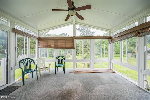 23 Maple St, Ashland, PA 17921 - sunroom with a ceiling fan and vaulted ceiling