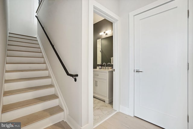 901 19th St NE Unit Ph2, Washington, DC 20002 - stairway featuring marble finish flooring and baseboards
