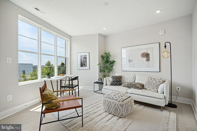901 19th St NE Unit Ph2, Washington, DC 20002 - living room featuring wood finished floors and recessed lighting