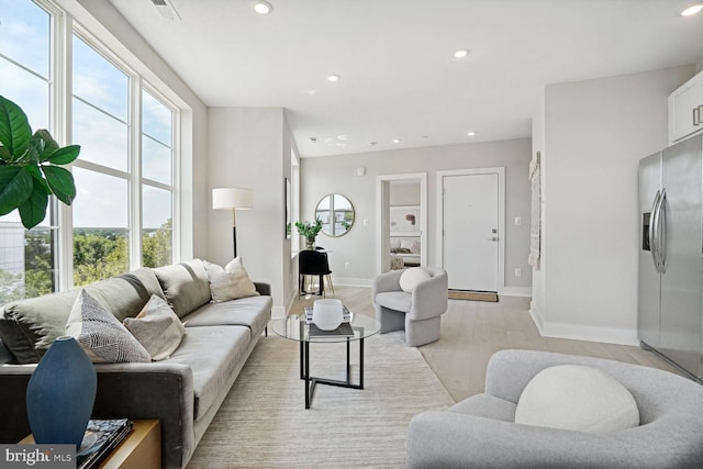 901 19th St NE Unit Ph2, Washington, DC 20002 - living area with recessed lighting and light wood-style flooring