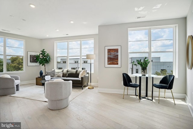 901 19th St NE Unit Ph2, Washington, DC 20002 - living room featuring wood-type flooring and recessed lighting