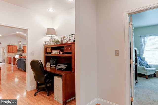 10 Elser Hill Rd, Lititz, PA 17543 - office area featuring light wood-type flooring and lofted ceiling