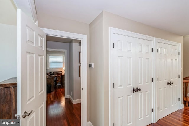 240 Meadow Dr, Haddonfield, NJ 08033 - corridor with dark wood-style floors