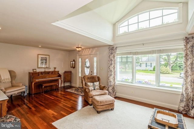 240 Meadow Dr, Haddonfield, NJ 08033 - sitting room featuring dark wood-type flooring and baseboards