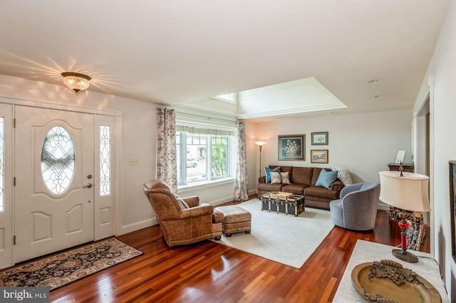 240 Meadow Dr, Haddonfield, NJ 08033 - entryway featuring hardwood / wood-style floors and baseboards