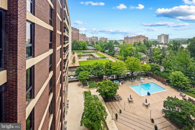 4100 N Charles St N Unit 803, Baltimore, MD 21218 - view of swimming pool featuring a view of city