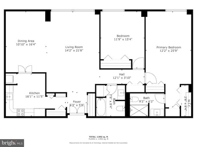 4100 N Charles St N Unit 803, Baltimore, MD 21218 - view of room layout