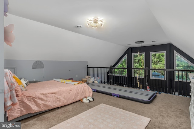 18424 Horseshoe Bend Rd, Sharpsburg, MD 21782 - carpeted bedroom with lofted ceiling