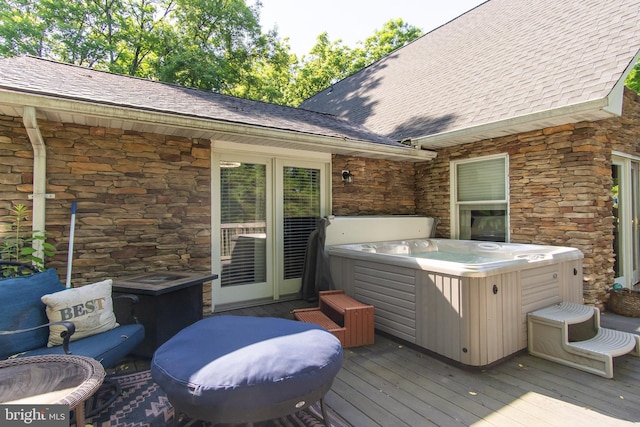 18424 Horseshoe Bend Rd, Sharpsburg, MD 21782 - wooden deck with a hot tub