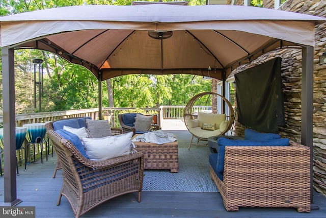 18424 Horseshoe Bend Rd, Sharpsburg, MD 21782 - view of patio / terrace featuring a gazebo, outdoor lounge area, and a deck