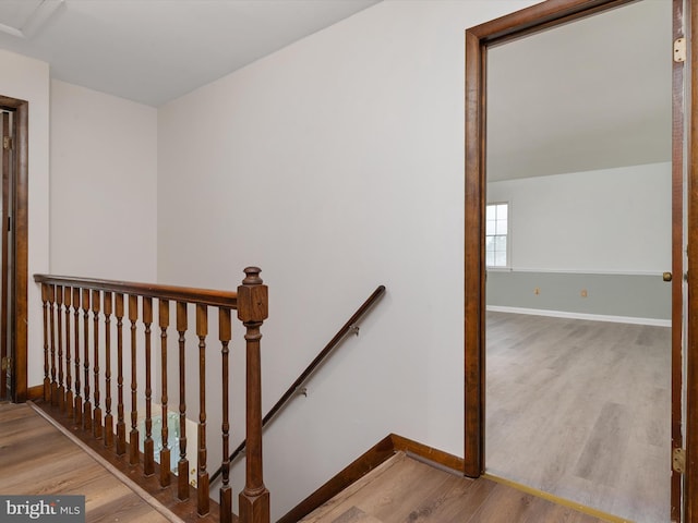 715 Griffith Rd, Glen Burnie, MD 21061 - staircase with wood finished floors and baseboards