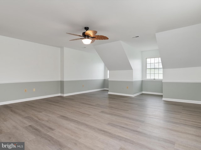 715 Griffith Rd, Glen Burnie, MD 21061 - bonus room with ceiling fan, lofted ceiling, and wood finished floors