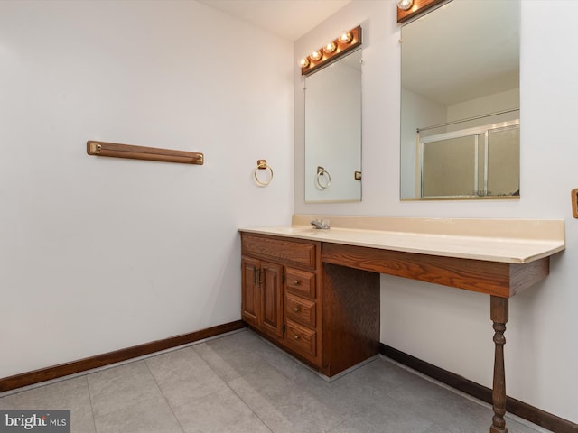715 Griffith Rd, Glen Burnie, MD 21061 - bathroom with vanity and an enclosed shower