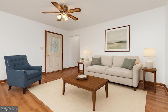 715 Griffith Rd, Glen Burnie, MD 21061 - living area with light wood-style floors and a ceiling fan