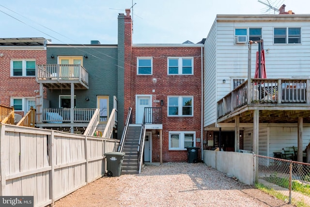 1616 C St NE, Washington, DC 20002 - back of property featuring brick siding and a fenced backyard