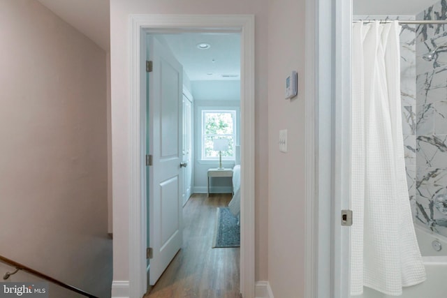 1616 C St NE, Washington, DC 20002 - hallway with wood finished floors and baseboards
