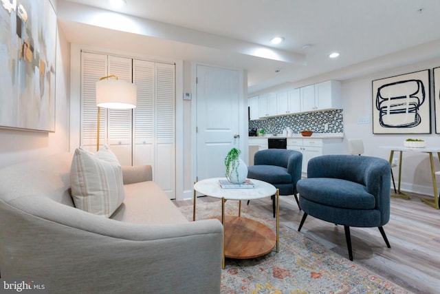 1616 C St NE, Washington, DC 20002 - living room with light wood-type flooring and recessed lighting