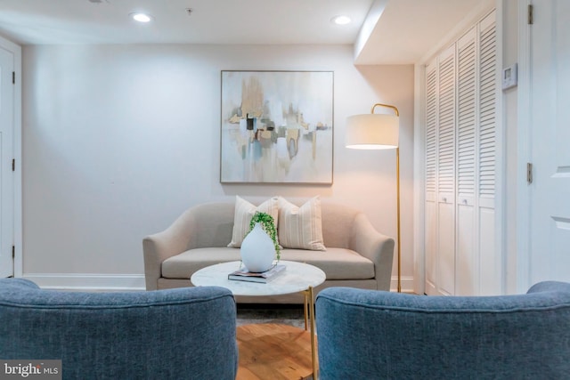 1616 C St NE, Washington, DC 20002 - sitting room featuring wood finished floors and recessed lighting