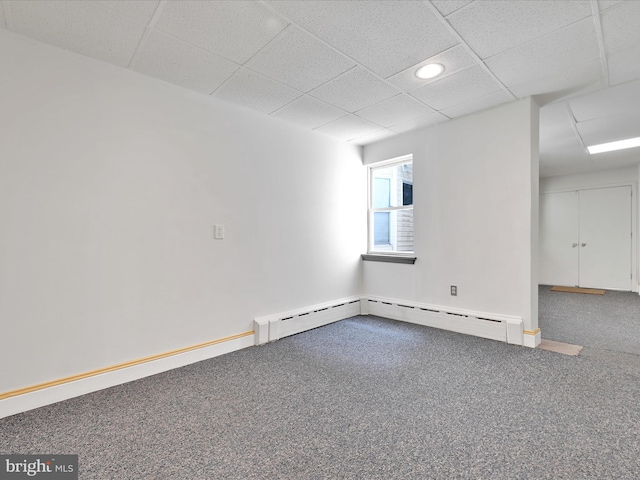 9 N 6th St, Pottsville, PA 17901 - unfurnished room featuring carpet, a paneled ceiling, and recessed lighting
