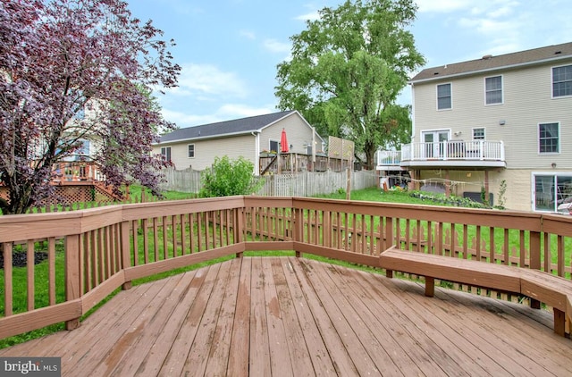 6483 Sedgwick St, Elkridge, MD 21075 - wooden deck featuring a residential view