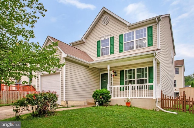 6483 Sedgwick St, Elkridge, MD 21075 - traditional-style home featuring a porch and an attached garage