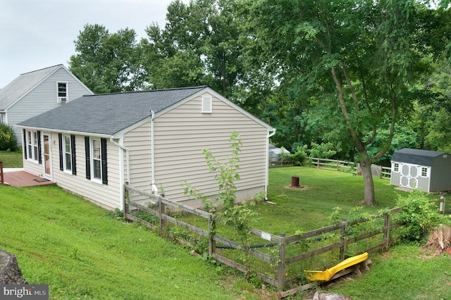 505 Northview Rd, Mount Airy, MD 21771 - view of side of property with a shed, roof with shingles, and a fenced backyard