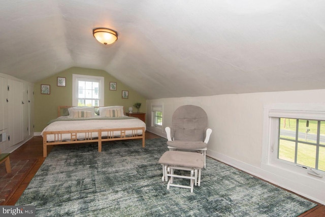 716 Old Fallston Rd, Fallston, MD 21047 - bedroom with vaulted ceiling and baseboards
