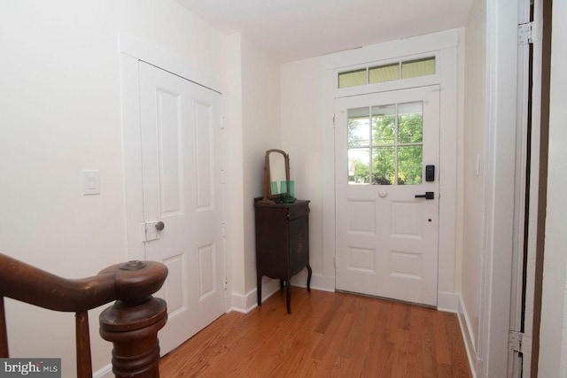 716 Old Fallston Rd, Fallston, MD 21047 - foyer with light wood-style flooring and baseboards