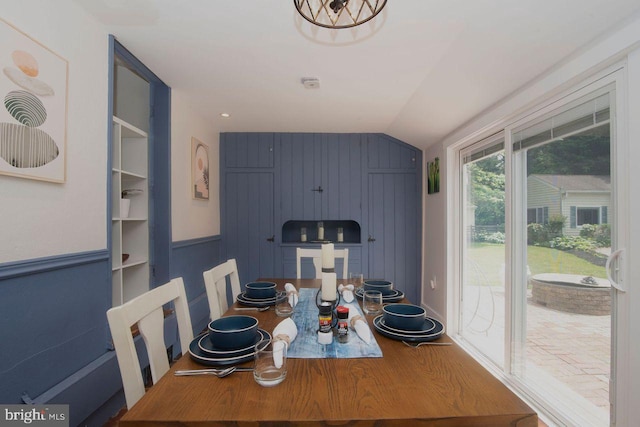 716 Old Fallston Rd, Fallston, MD 21047 - dining area with wood finished floors and vaulted ceiling