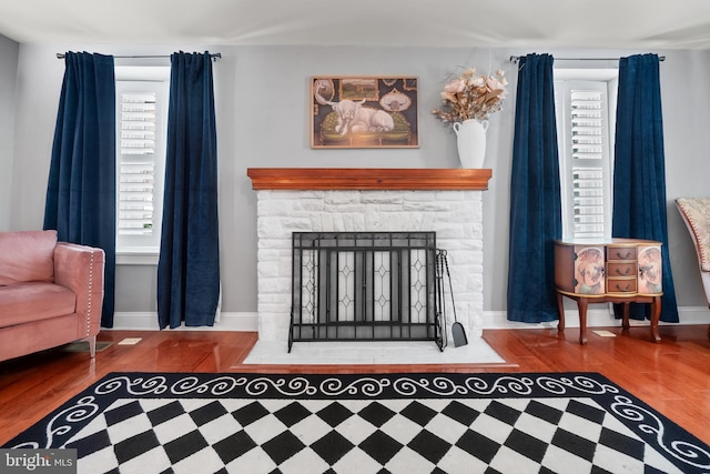 694 Ridge Rd, Telford, PA 18969 - living room with a stone fireplace and wood finished floors