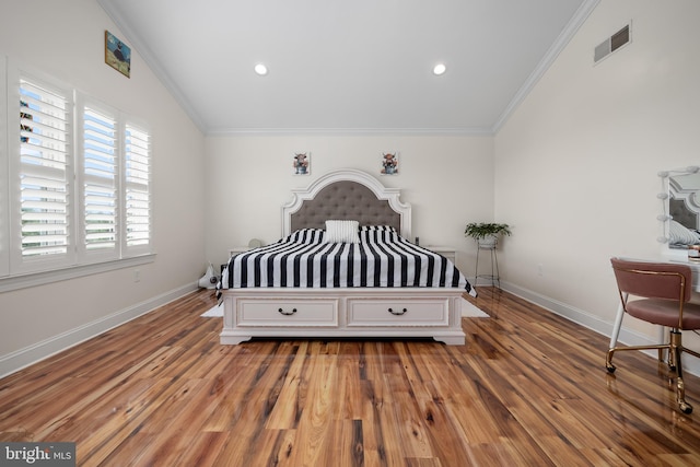694 Ridge Rd, Telford, PA 18969 - bedroom with ornamental molding, light wood-style floors, and recessed lighting