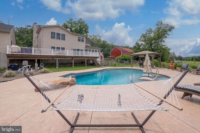 694 Ridge Rd, Telford, PA 18969 - view of swimming pool with a gazebo, a patio area, and a pool with connected hot tub