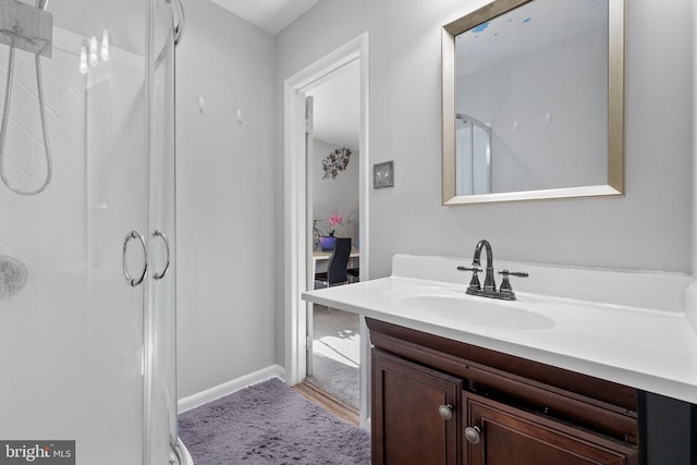 14361 Springbrook Ct, Woodbridge, VA 22193 - bathroom with a shower stall and vanity