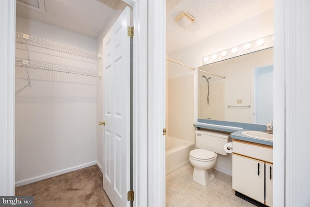 753 Canvasback Ct Unit 204, Salisbury, MD 21804 - full bath with vanity, shower / washtub combination, a textured ceiling, and a walk in closet