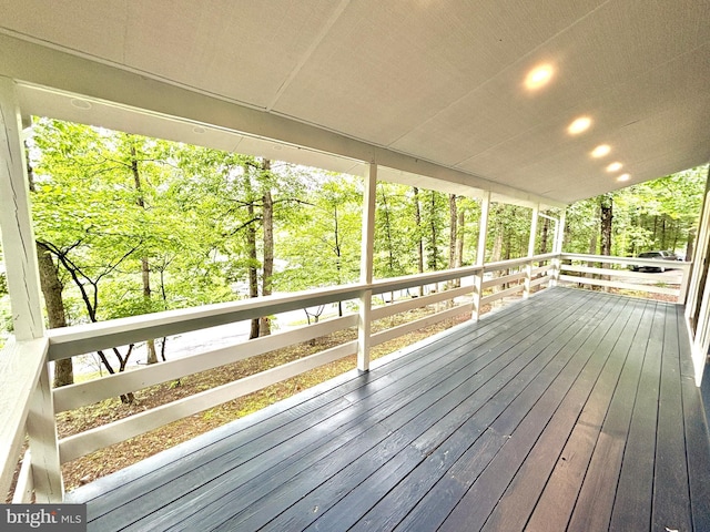 1078 Lakeview Dr, Cross Junction, VA 22625 - wooden terrace with view of scattered trees