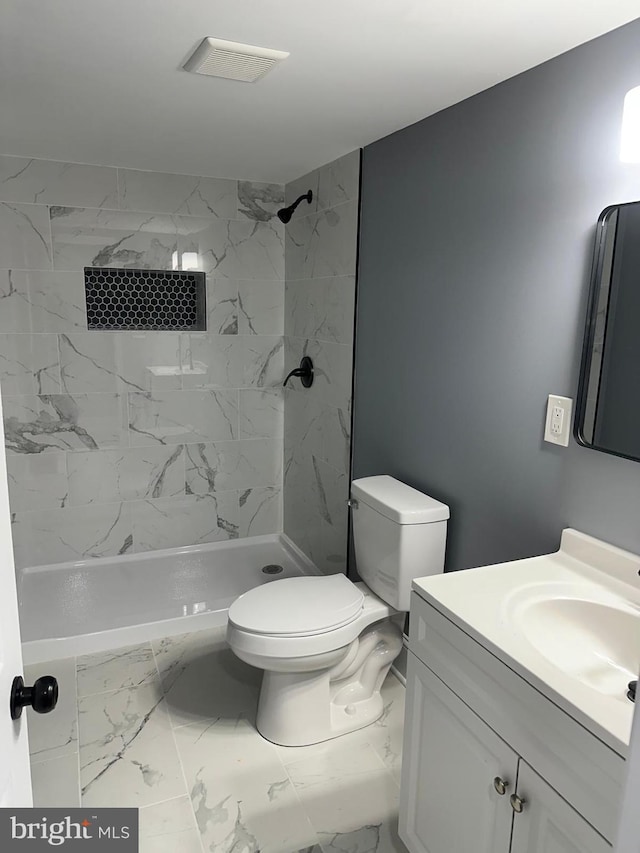 3720 Brooklyn, Baltimore, MD 21225 - full bath featuring marble finish flooring, vanity, and a tile shower