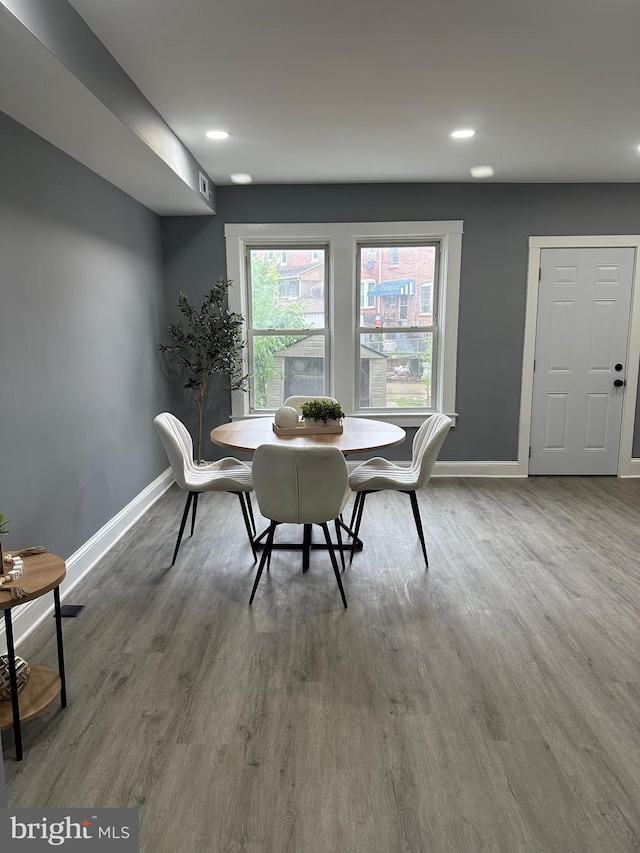 3720 Brooklyn, Baltimore, MD 21225 - dining space featuring wood finished floors and recessed lighting