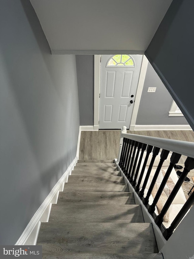 3720 Brooklyn, Baltimore, MD 21225 - stairs with wood finished floors and baseboards