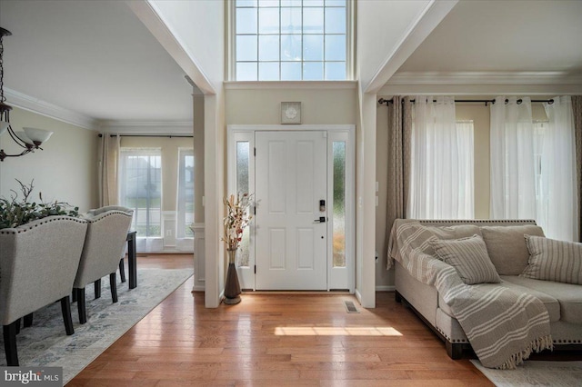 35 Gallery Rd, Stafford, VA 22554 - entrance foyer with light wood finished floors and ornamental molding
