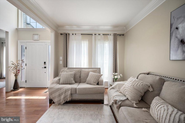35 Gallery Rd, Stafford, VA 22554 - living room with crown molding and wood finished floors