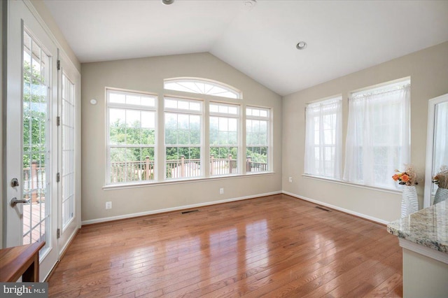 35 Gallery Rd, Stafford, VA 22554 - unfurnished sunroom with plenty of natural light, lofted ceiling, and french doors