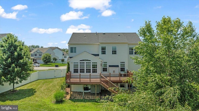 35 Gallery Rd, Stafford, VA 22554 - back of house featuring a deck and stairway