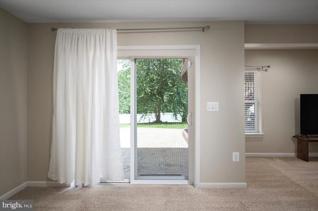 35 Gallery Rd, Stafford, VA 22554 - doorway to outside featuring carpet floors