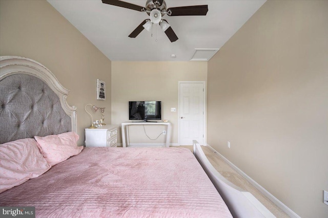 35 Gallery Rd, Stafford, VA 22554 - bedroom with carpet flooring, ceiling fan, and attic access